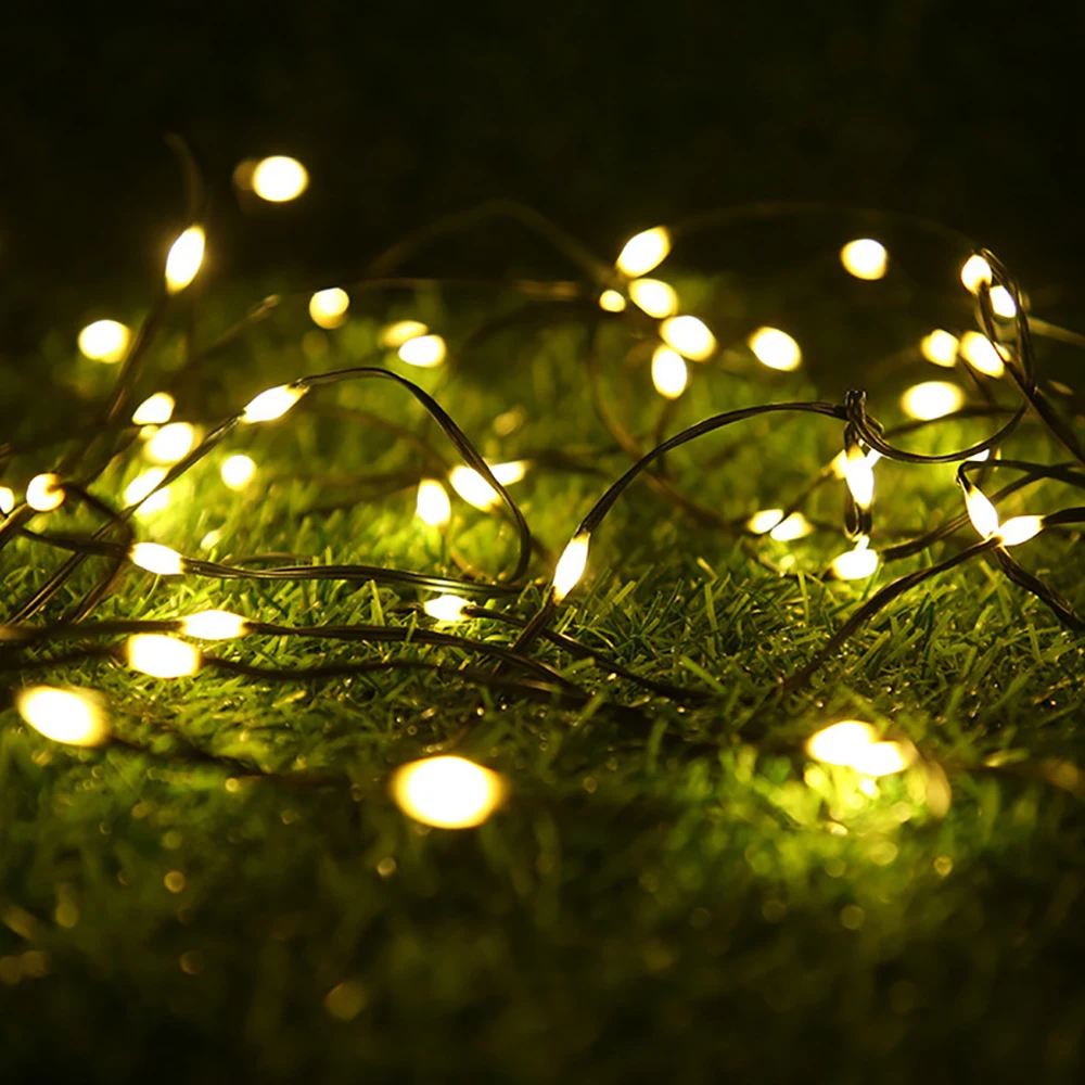 50M 100M PVC LED Solar Fairy Lights Outdoor Waterproof for Christmas Home Party Wedding Garden Decoration