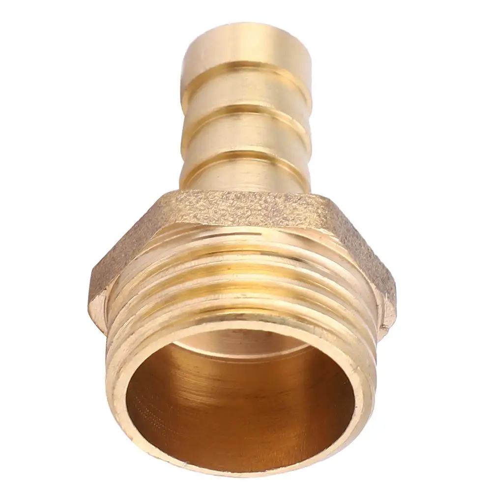 5pcs 10mm Brass Hose Barb Male BSP Connector Fitting Coupler Adapter - Durable Plumbing Accessory