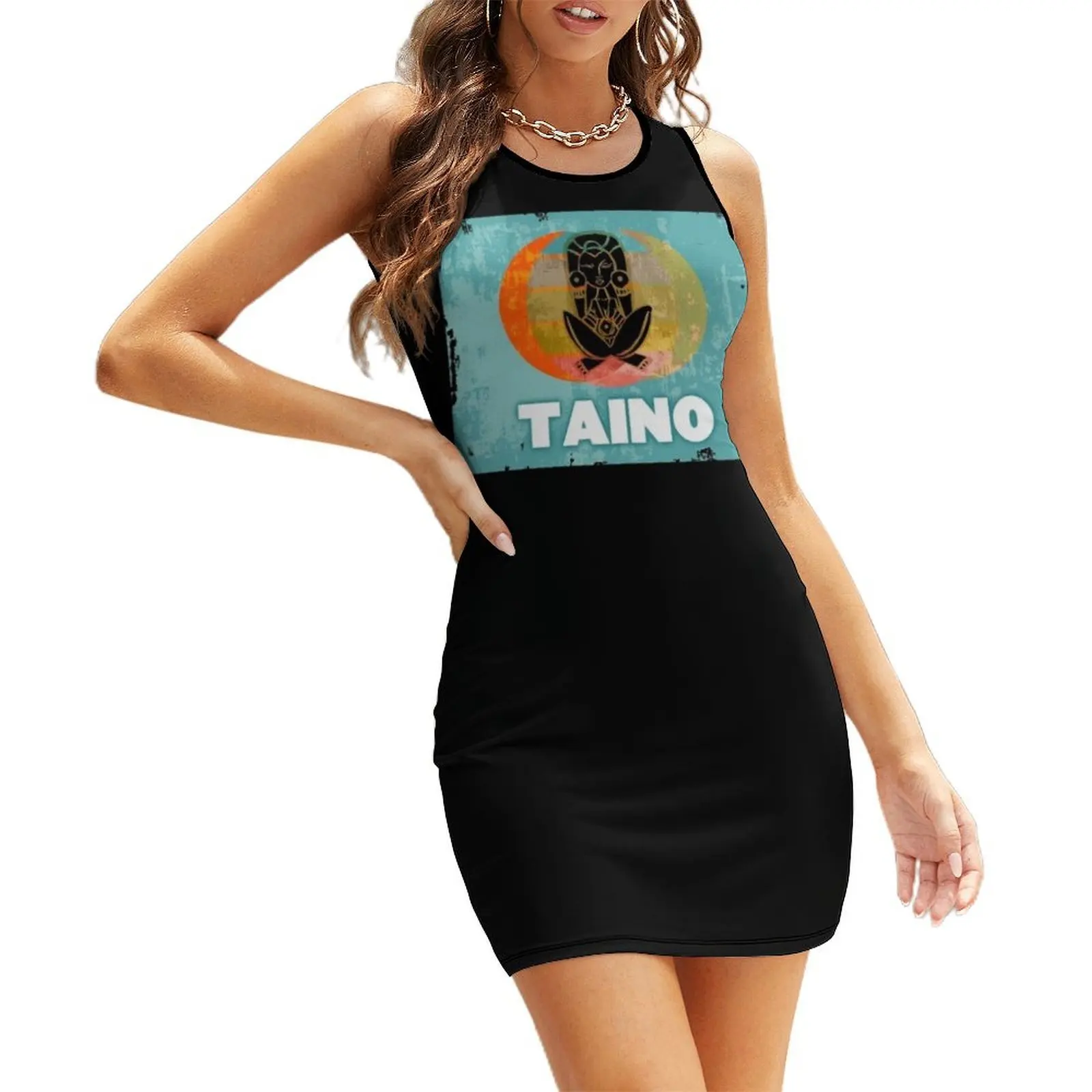 

Taino pride aqua Atabey. Sleeveless Sundress Casual dresses Dress for girls evening dresses ladies