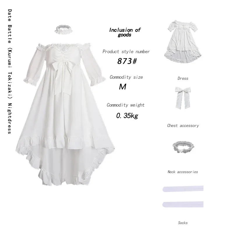 تاريخ لايف كورومي توكيساكي ثوب النوم تأثيري حلي مثير أنيمي ملابس خاصة الملابس الداخلية فستان حفلة الهالوين دور ؛ 3'f ، 6 ؛ t.8' #5