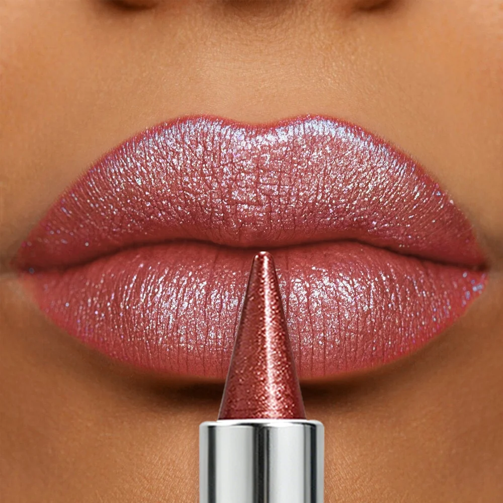 JUJU DREAM Metallic Shimmer Lippenstift Wasserfester Langanhaltender Glitzer-Lipgloss Make-up