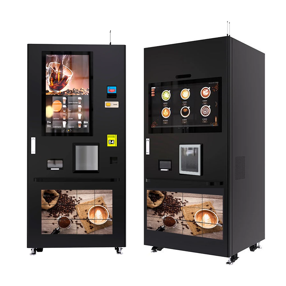 Customized Intelligent Vending Machine Hot Chocolate Instant Coffee Milk Tea Commercial Cashless Remote Control Best Seller