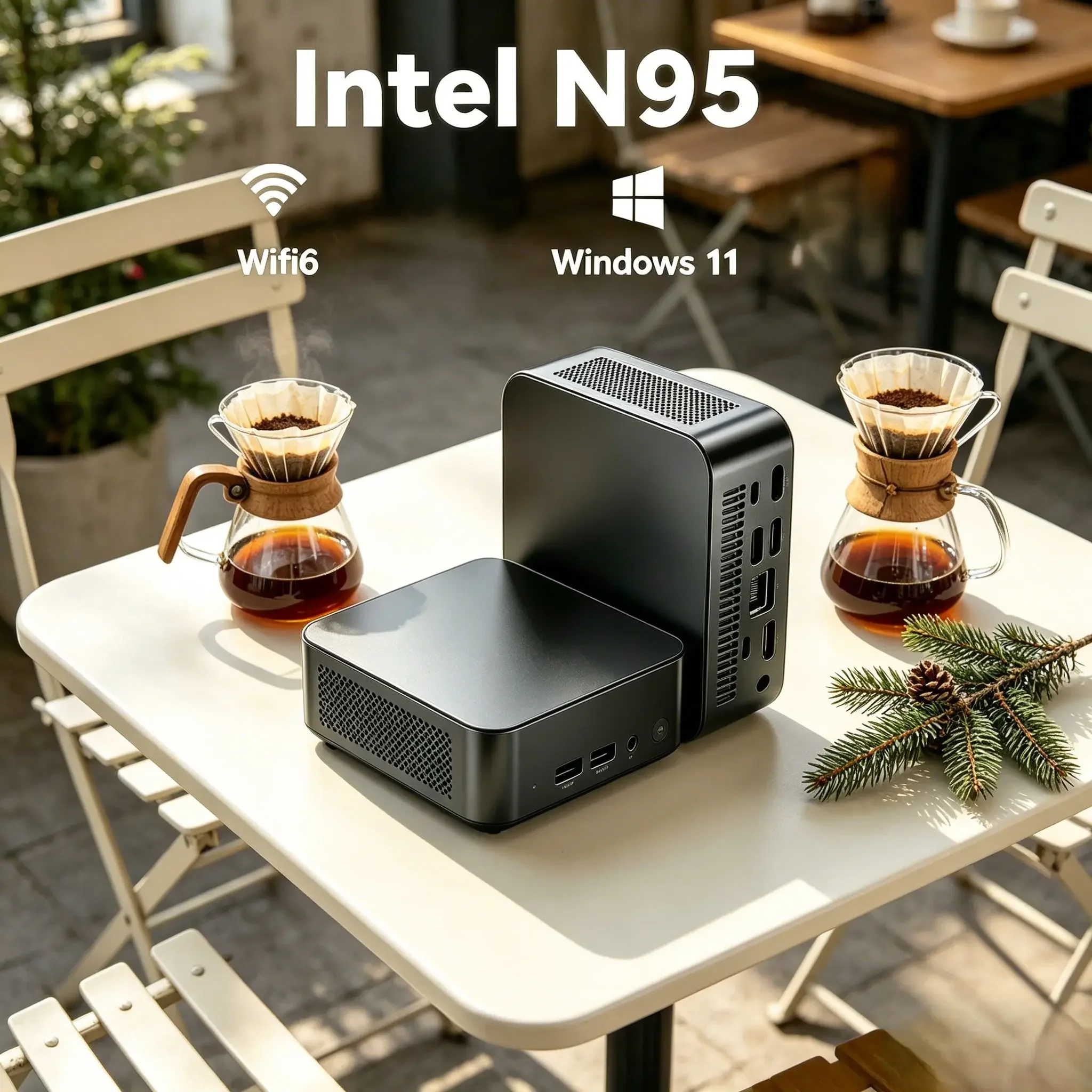 

2026 New Mini PC Core N95 , Windows 11 Pro , 16GB High-speed , , 4K ,dual-use for Home and Office Work