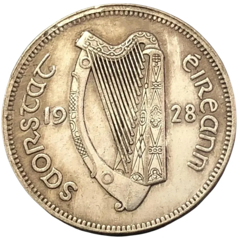 

1928 г., Ирландия, Посеребренная копия монеты, 1 шт.