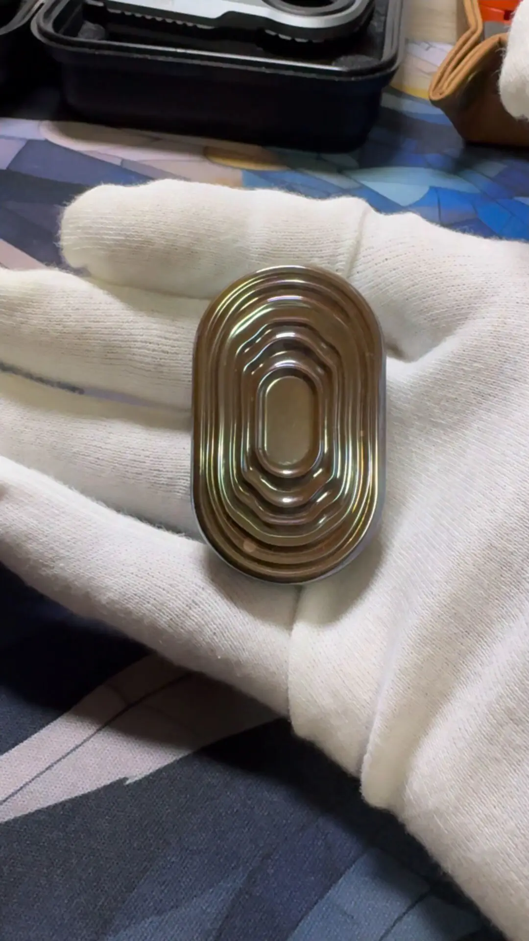 Seki edc copper wave push card decompression toy