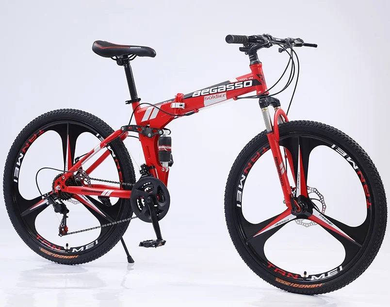 3 Knife Wheel Mountain Folding Bike Full Suspension Bicycles For Men On Sale