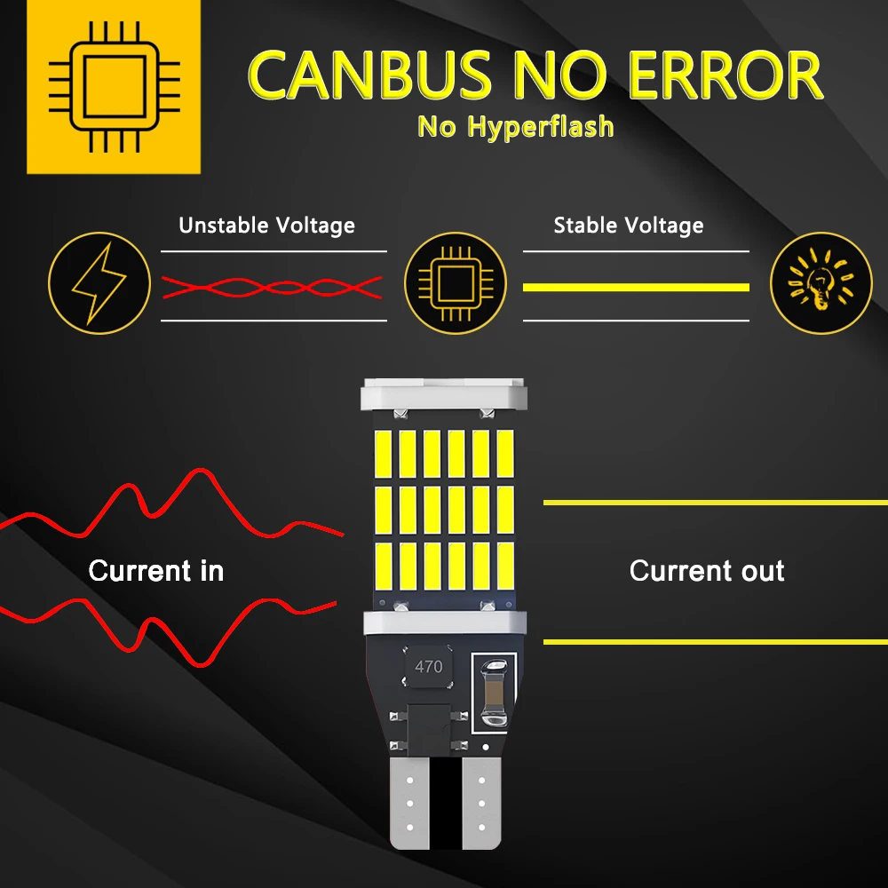 Ampoules LED T15 W16W Canbus Brave Free, 12V, 24V, 40 occupations, 45SMD, 4/8 K, Blanc Super Lumineux, Paupières de Voiture, Feux de Rectransistors pour Parking, 2/7000 Pièces