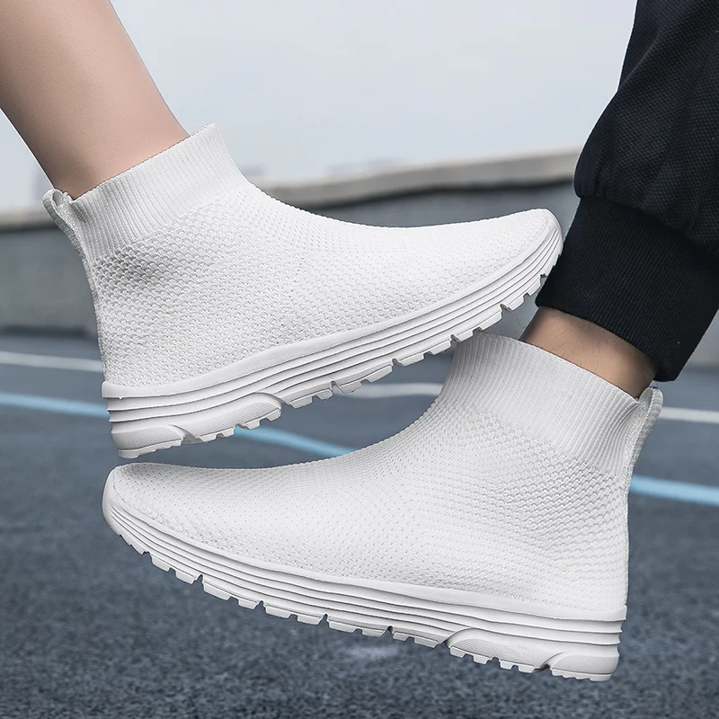 Unisex Sock Sneakers Men Trendy Hip-hop Sports Shoes Women Mesh Breathable Jogging Shoes Oversize Walking Shoes Male Footwear