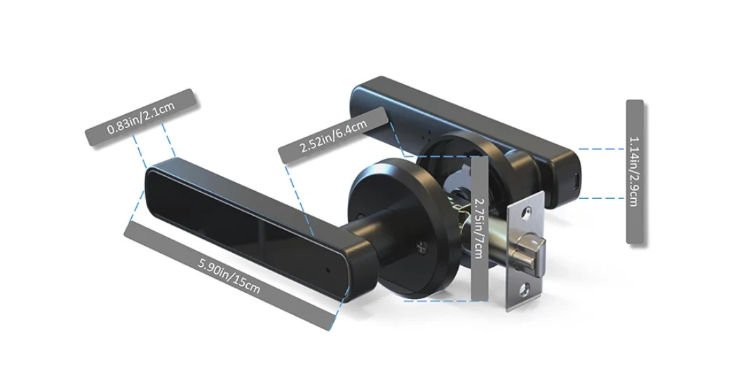 

Biometric Fingerprint Door Lock with Electronic Keyless Entry Semiconductor Access and App Remote Password Management