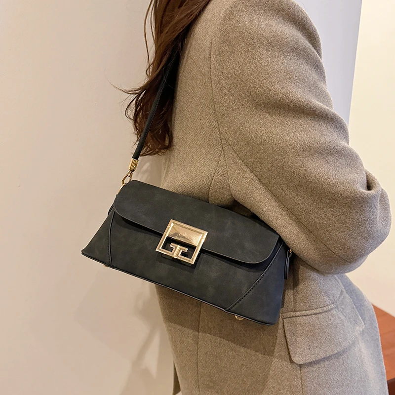 

Простая классическая кожаная сумка-тоут с минималистичным дизайном, однотонная, большая вместимость для женщин, повседневное пригородное использование