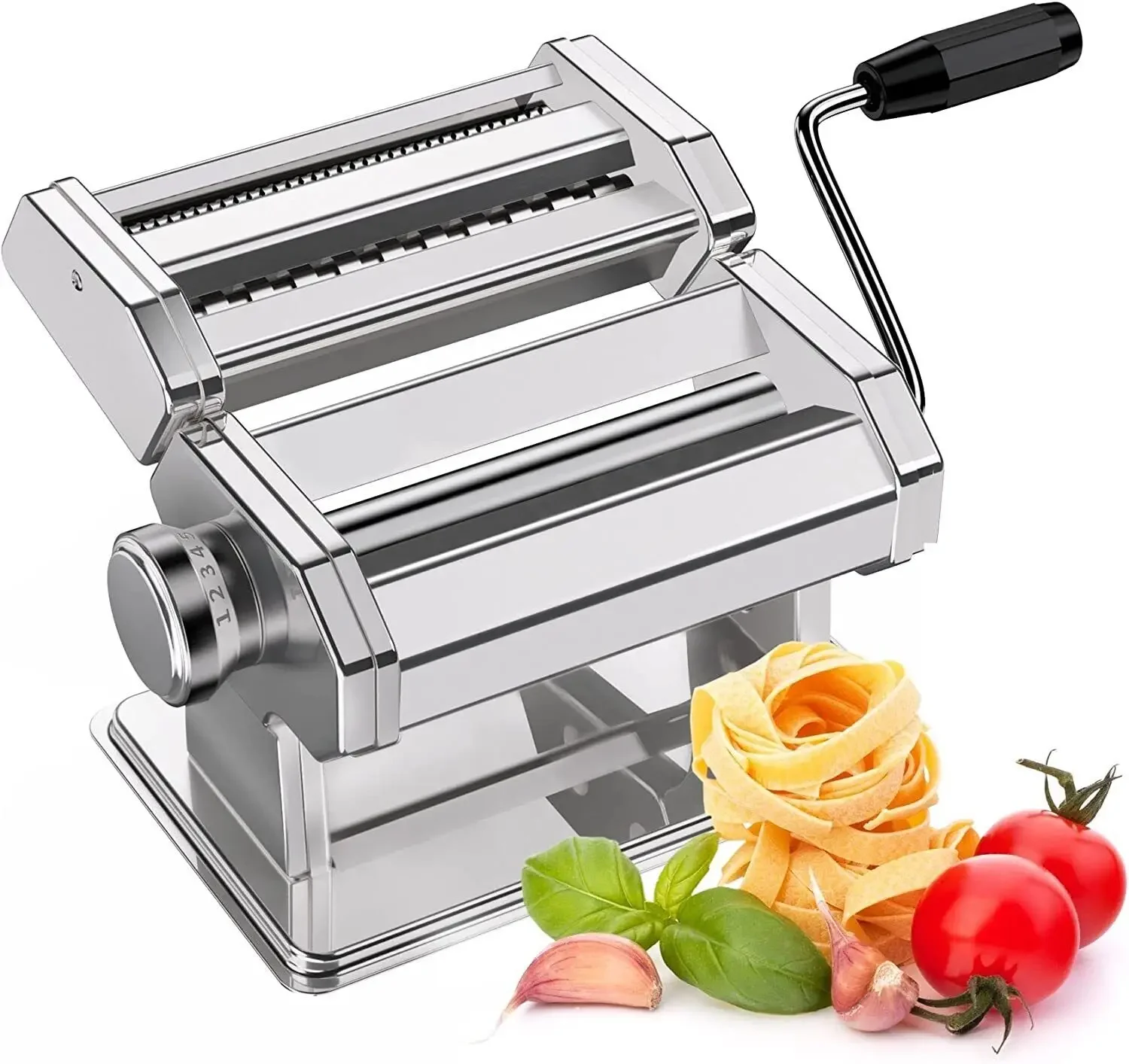 

New Pasta Maker Roller Machine Fresh Noodle Spaghetti Stainless Steel