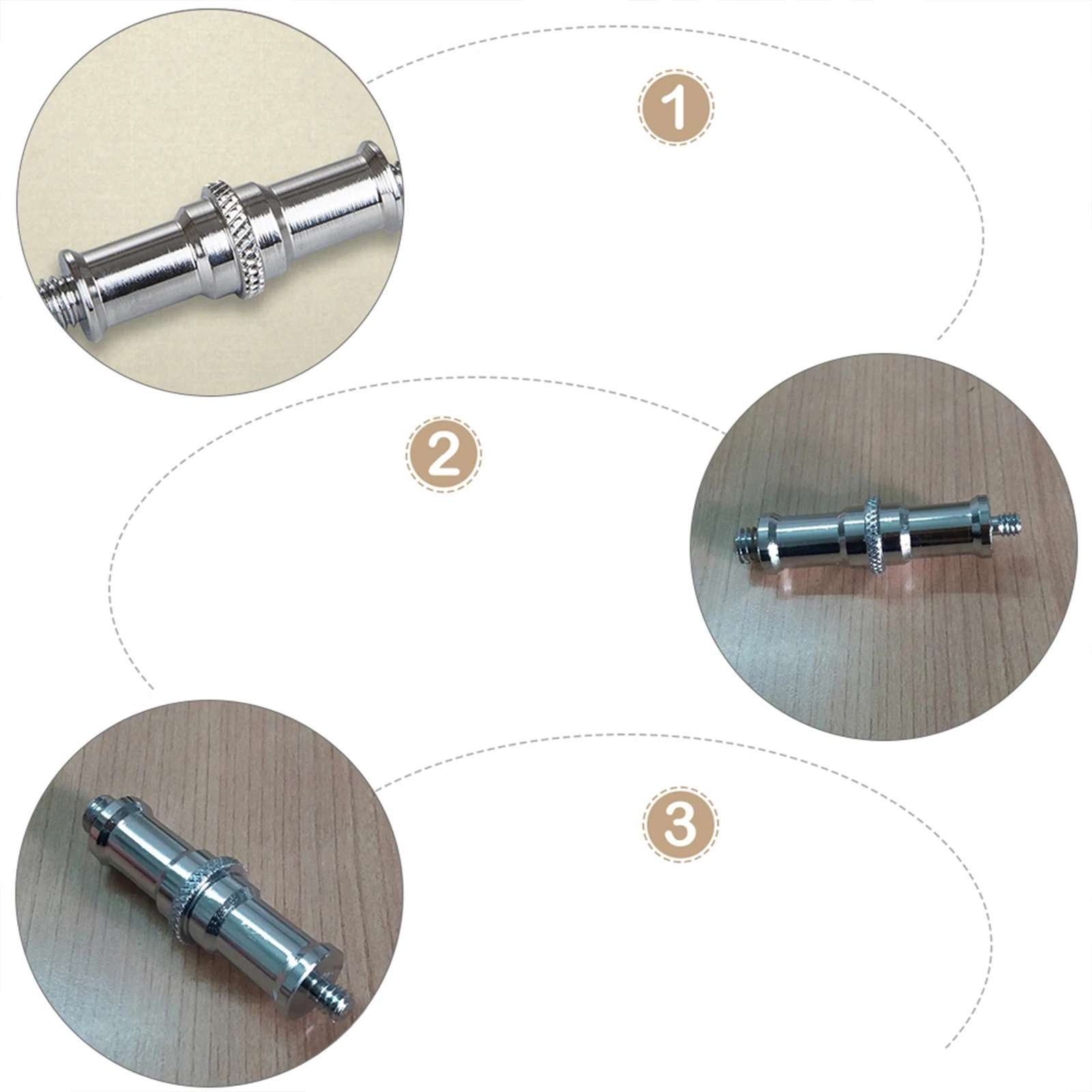 

4pcs Threaded Screw Adapter 1/4 to 3/8 Convertor Studio Light Flash Hot Shoe Mount Photography Accessory Durable Metal Spigot