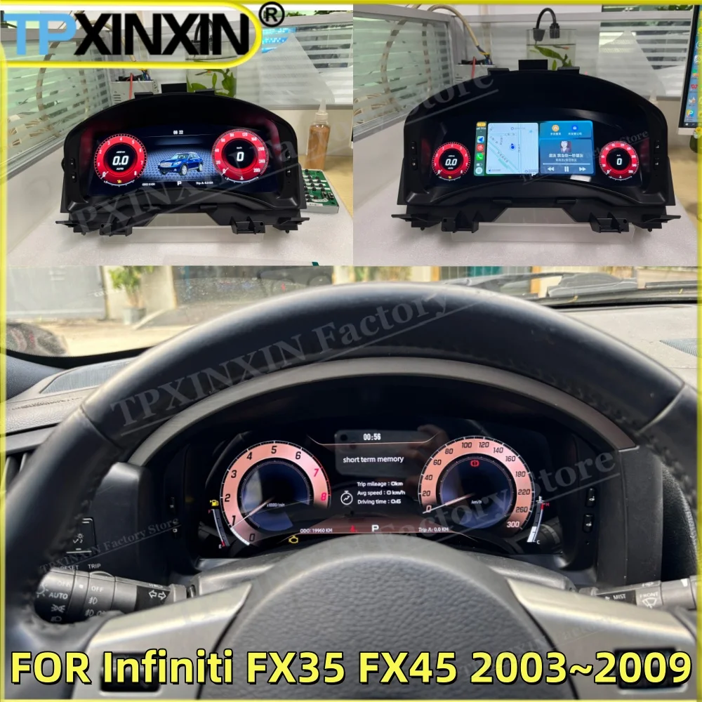Auto Gauge For Infiniti FX35 FX45 2003~2009 Digital Performance Display Dashboard Speed Table Car Virtual LCD Meter Screen