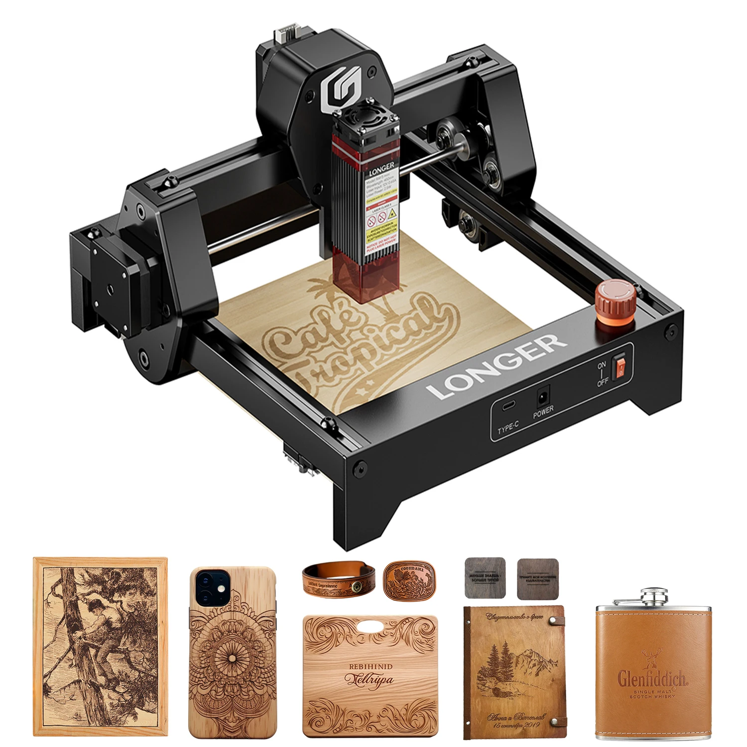 

RAY5 Mini Laser Engraving Wood Engraver Machine High Speed co2 CNC Wood Leather Metal Printer Protable Woodworking DIY KIT Tools