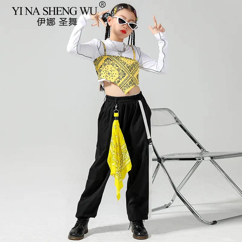 الفتيات أزياء رقص الجاز النساء مجموعة ممارسة ارتداء المنصة المرحلة الملابس الساخنة العصرية استوديو وتتسابق ملابس الرقص الجديدة للأطفال