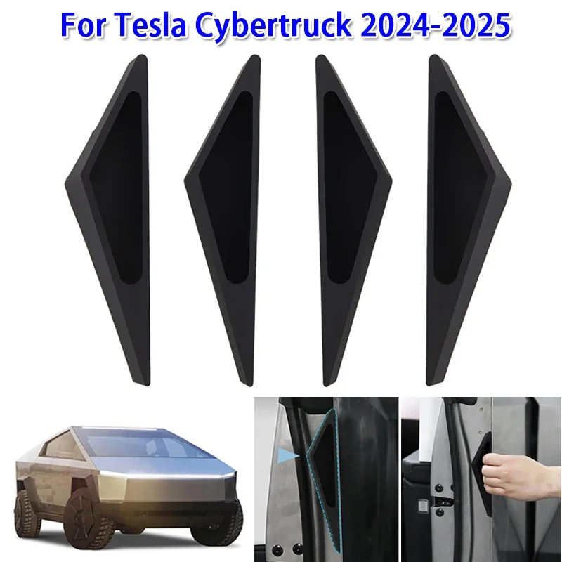 

4pcs/set Black Silicone Door Handle Protection Handle for Tesla Cybertruck 2024-2025