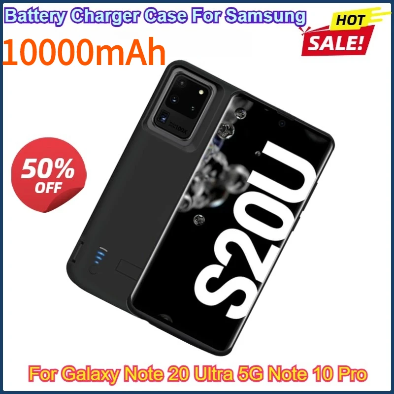 

10000mAh Battery Charger Case for Samsung Galaxy Note 20 Ultra 5G Note 20 5G Note 10 Pro USB Power Bank Charger Case