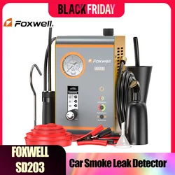 FOXWELL SD203 Car Smoke Leak Detector With Air Pump 12V EVAP Vacuum Tester Fuel Pipe Leakage Locator Car Diagnostic Tools