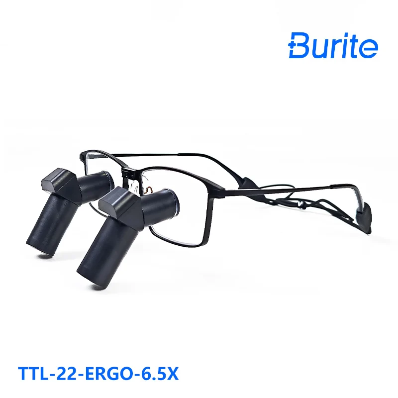 

Burite New TTL6.5X Ergonomic Design 6.5X Ergo Prism Loupes Dental ENT Surgical IPD Customized binocular loupes（ERGO-TTL-6.5X)