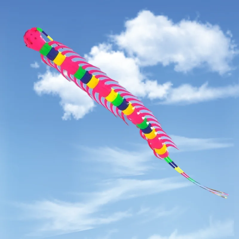 

free shipping 12m centipede kite flying soft kite nylon fabric inflatable show kite pendant kite air soft 3d kite outdoor toys