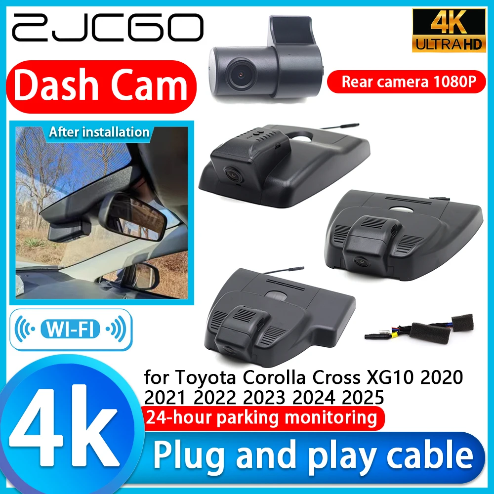 

for Toyota Corolla Cross XG10 2020 2021 2022 2023 2024 2025 4K DVR Dash Cam Car Camera UHD Sony Lens 24h Monitor Video Recorder