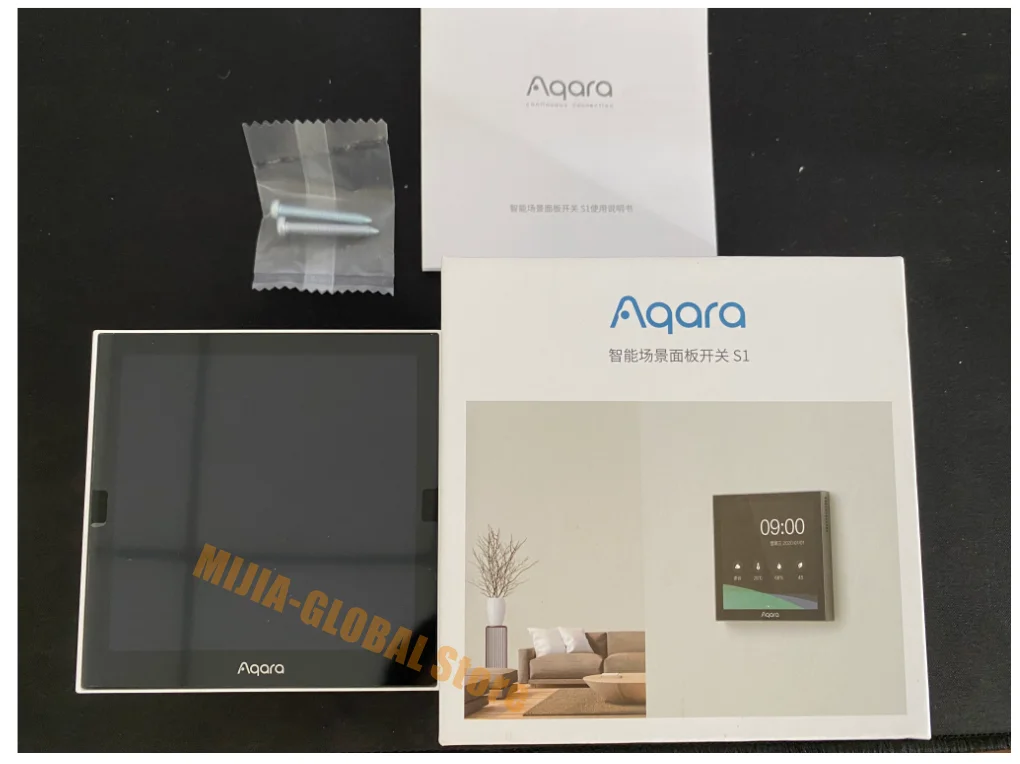 Aqara 장면 패널 스위치 S1 Zigbee 3.0 스마트 터치 스크린, AI 제스처 인식, 시리 음성 제어, 애플 홈키트로 작동