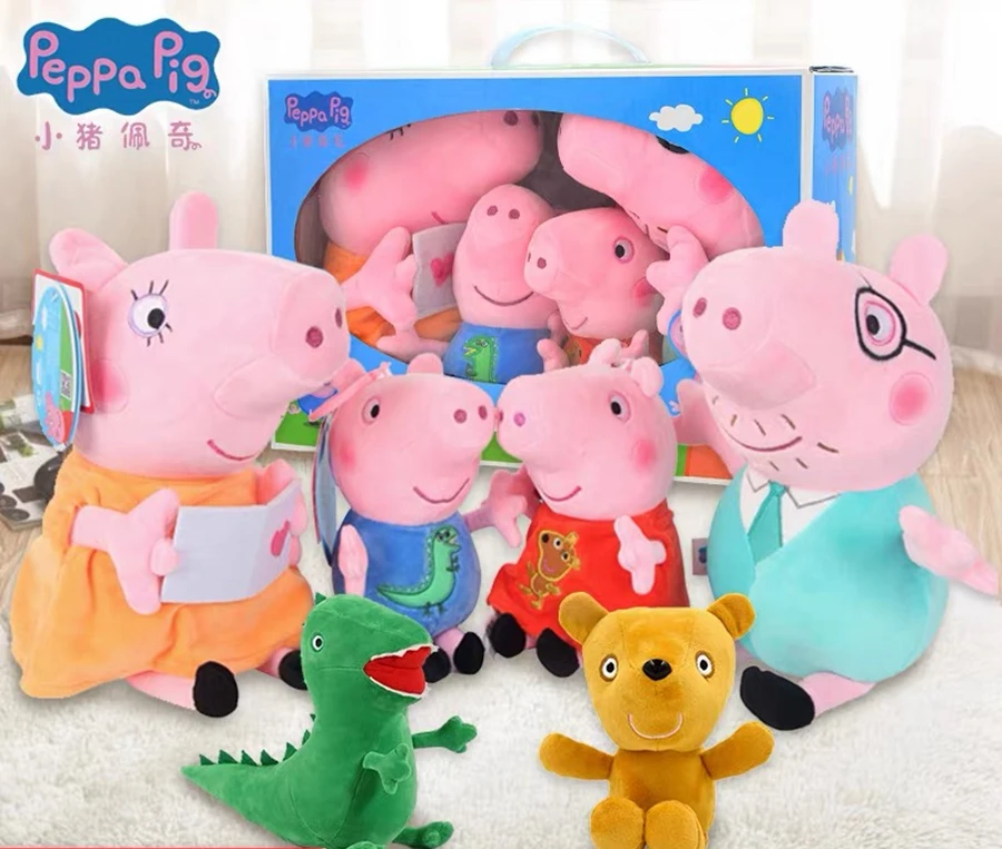 13/19/30cm Original Peppa Pig Plush Toy Doll George Rebecca Rabbit Susy Sheep Cartoon Animal Stuffed Plush Toys Birthday Gift