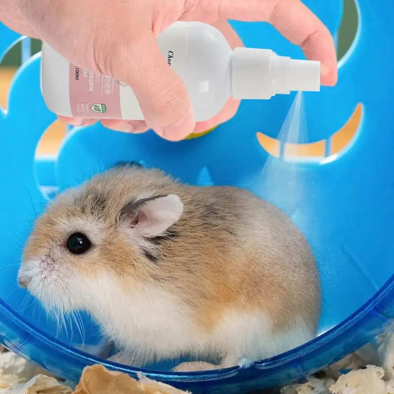 100ml Hamster Cage Cleaner Dog Deodorizing Spray Natural Easily Removes Messes & Odors Spray Just Spray/Wipe For Hamster Mice