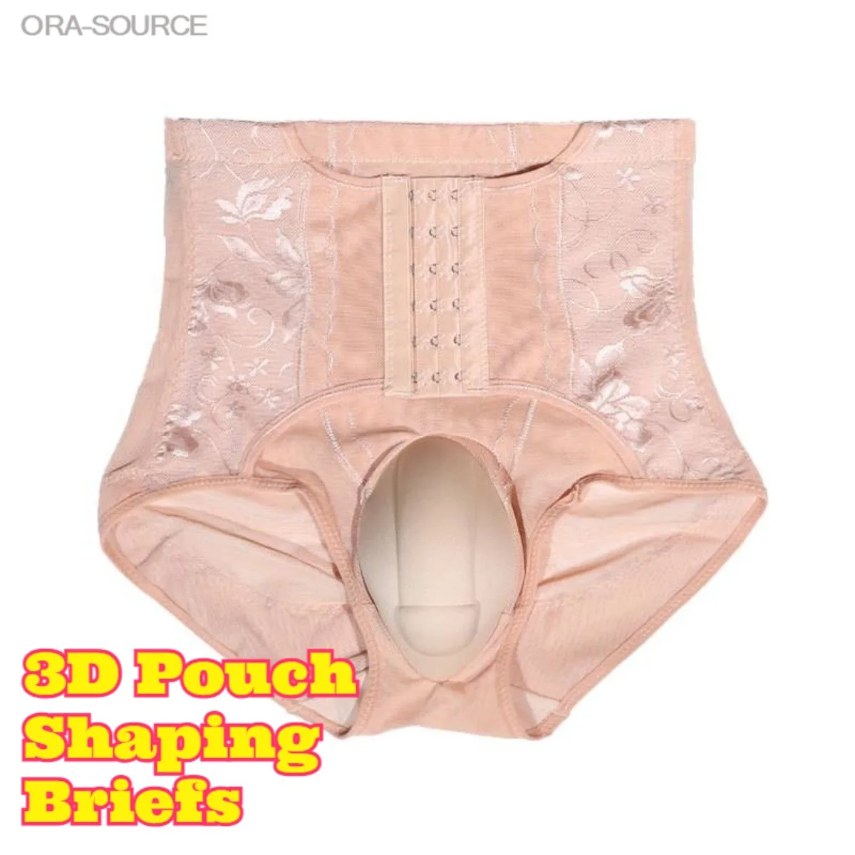 Ultra Firm Men High Waist Tummy Control Underwear 3D U Shape Pouch Lift Butt Shaping Briefs Triple Row Six Hooks Sexy Triangle