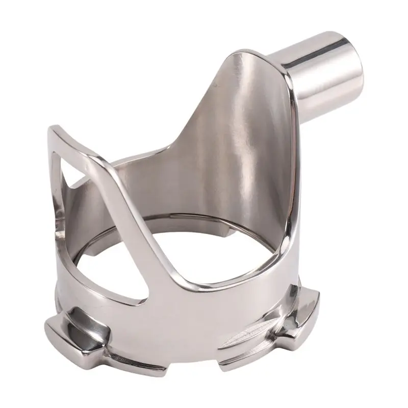 AEE4-Portafilter Head Stainless Steel Three-Ear Portafilter Hardware Compatible Hollow For Baristas, Home Espresso Setups