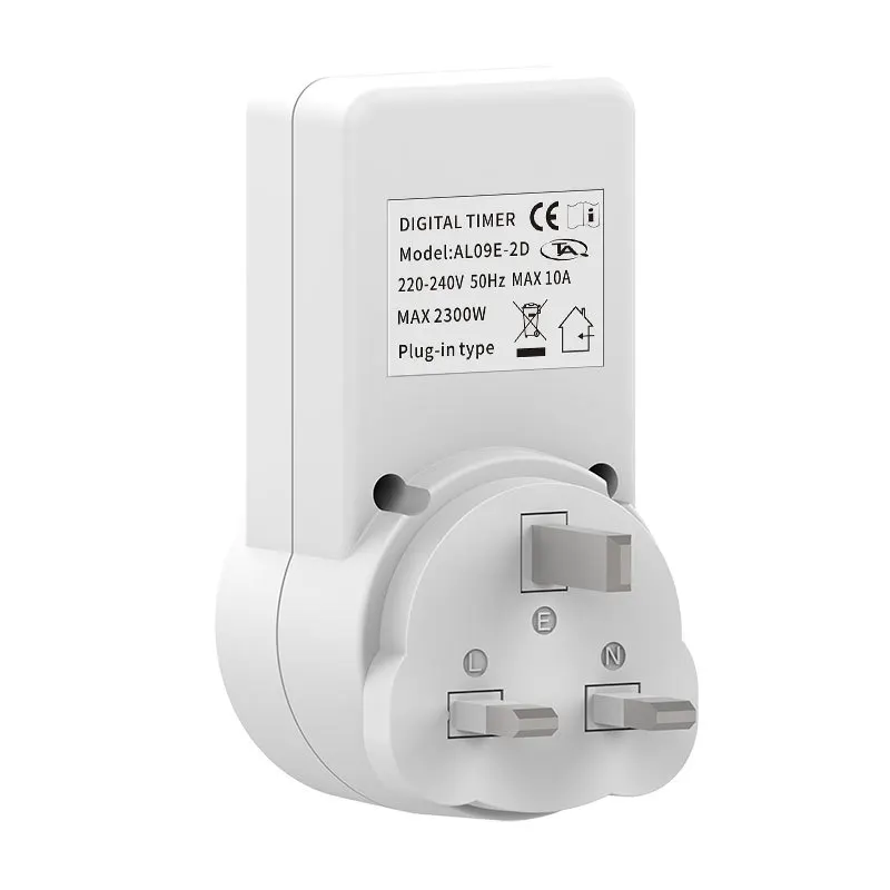 10Pcs/Lot British Standard Timer Timing Socket Countdown On Off Time Controller AL09E-2D