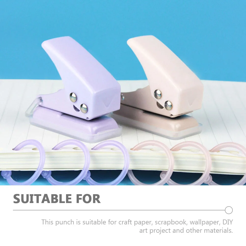 

4pcs Single Puncher Adjustable Manual Paper Hole Punch Office Supply Binder Puncher For Diy Scrapbook 6-Hole Desktop Tool