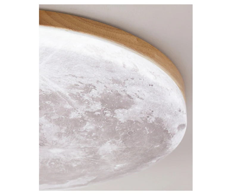 Moon Ceiling Lamp 12W  24W 36W Solid Wood Led Ceiling Lamp for Bedroom Living Room Dining Room Home Decor Indoor Lights Lighting