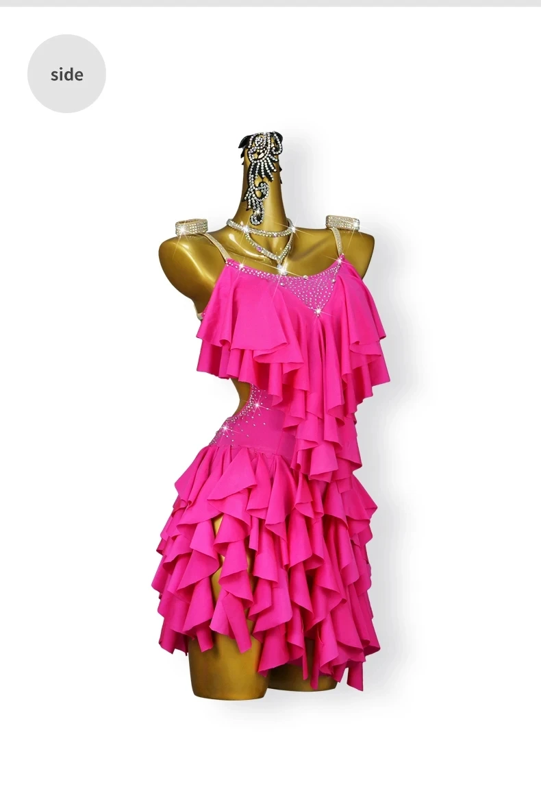 Latein-Tanzkostüm für Mädchen, Sportkleid, Damen-Partykleid, Abendkleid, sexy Anzug, Ballkleid für Frauen, 2026 Partys, Übungskleidung, Bühnen-Samba-Kleidung – Detail 8