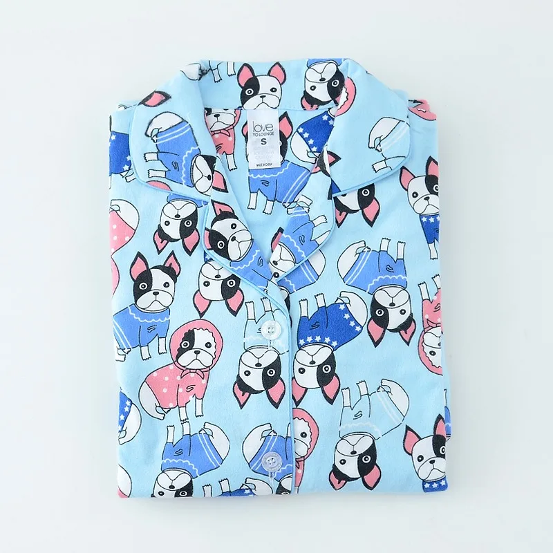 Playful Cute Brushed Fleece Pajama Sets for Women Homewear 2pcs Suits Cozy Maternity Sleepwear