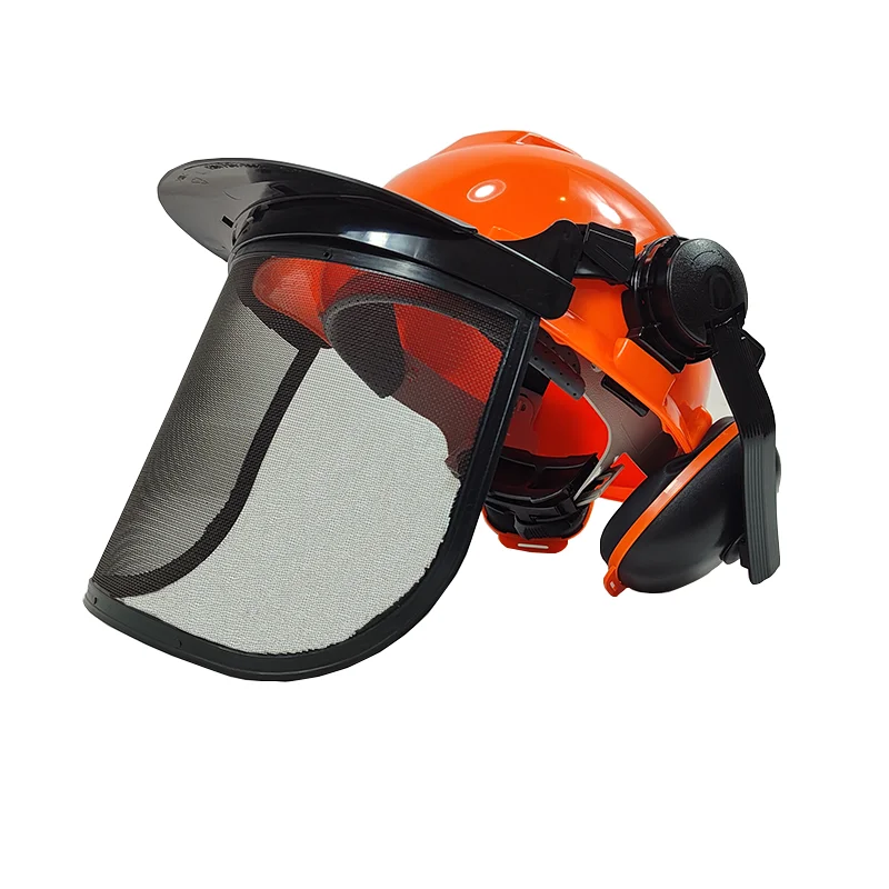 Sturdyarmor Forestry ABS Safety Chainsaw Helmet with Face Shield Waterproof Type III Adjustable Ear Muffs for Hearing Protection