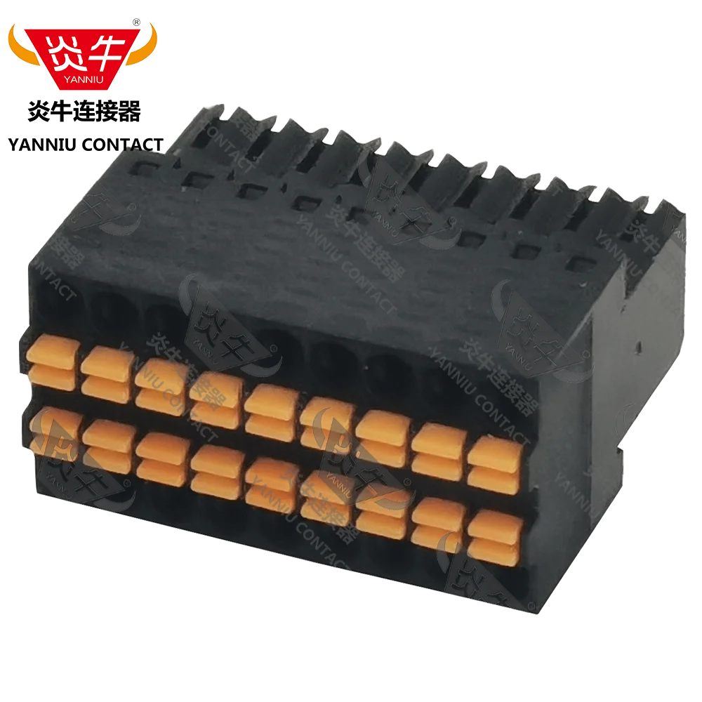 10Pcs 15EDGKDH 2.54mm Compact Double Row Layer PCB PLUGGABLE Spring Terminal Block 0156-1BXX-BK DINKLE YANNIU