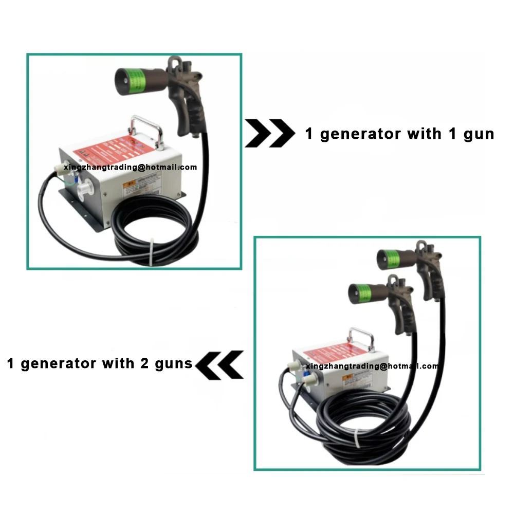 ปืนลมไอออนป้องกันไฟฟ้าสถิตย์ 10KV เครื่องกำเนิดไฟฟ้ากำจัดไฟฟ้าสถิตย์