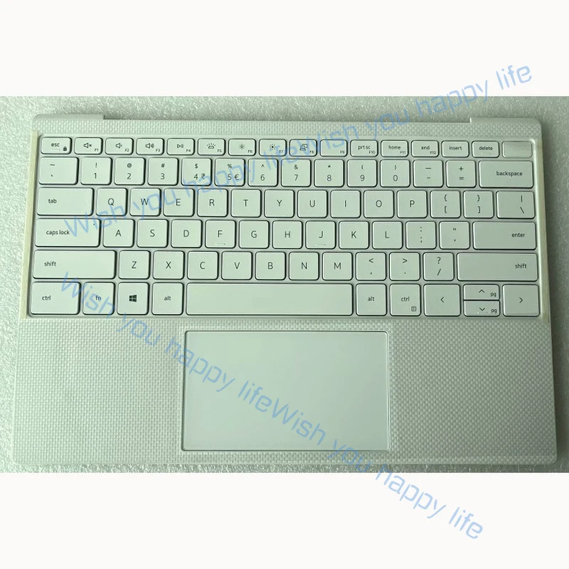 L... New Palmrest Upper Case w/US Intl Keyboard TP For Dell XPS 13 9300 9310 0GT8XM
