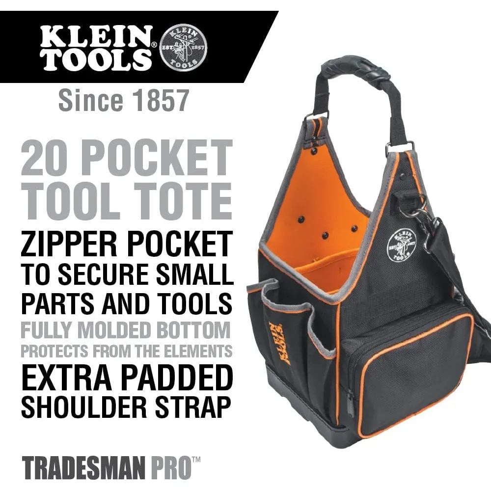 80127 Tool Bag Kit features Tradesman Pro Tool Tote, 3 Pliers, 6 Screwdrivers and Demagnetizer / Magnetizer, 11-Piece