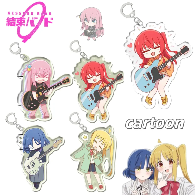 Llavero de Lonely Rock, Nuevo y Creativo, con Diseño de Dibujos Animados, Bonito y Portátil, con los Personajes de Yamada Ryou, Ijichi Nijika y Kita Ikuyo, Colgante para Mochila Escolar