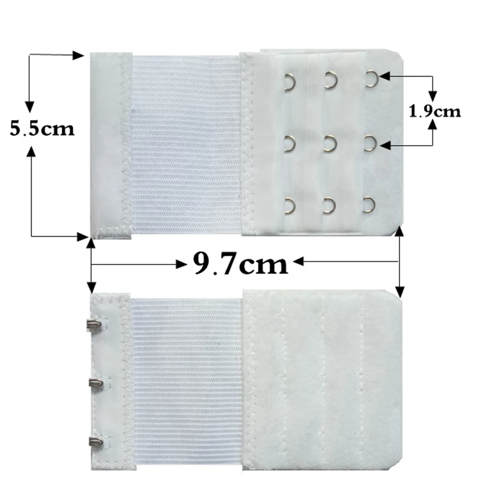 

6pcs Women Bra Extenders Elastic Back Closure Extension Straps Bra Lengthener Hook Adjustable Fit For Pregnancy Nursing Weight