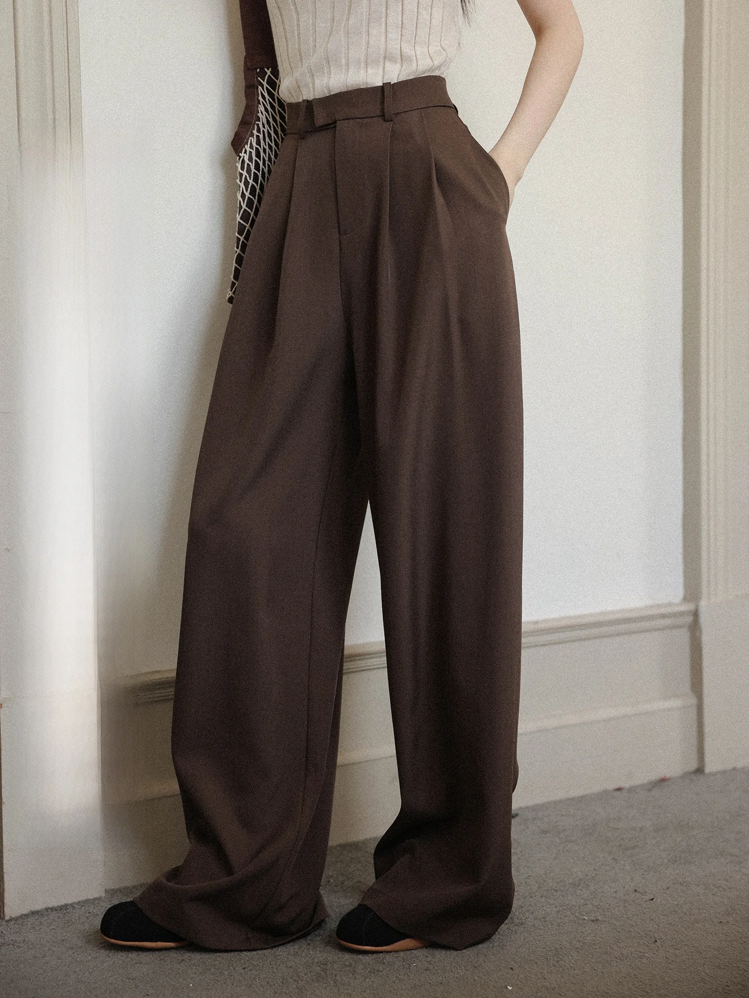 

Женские повседневные брюки-палаццо цвета хаки, свободного кроя, в расслабленном стиле, летние, новинка 2026 года, прямые брюки с комфортной естественной талией