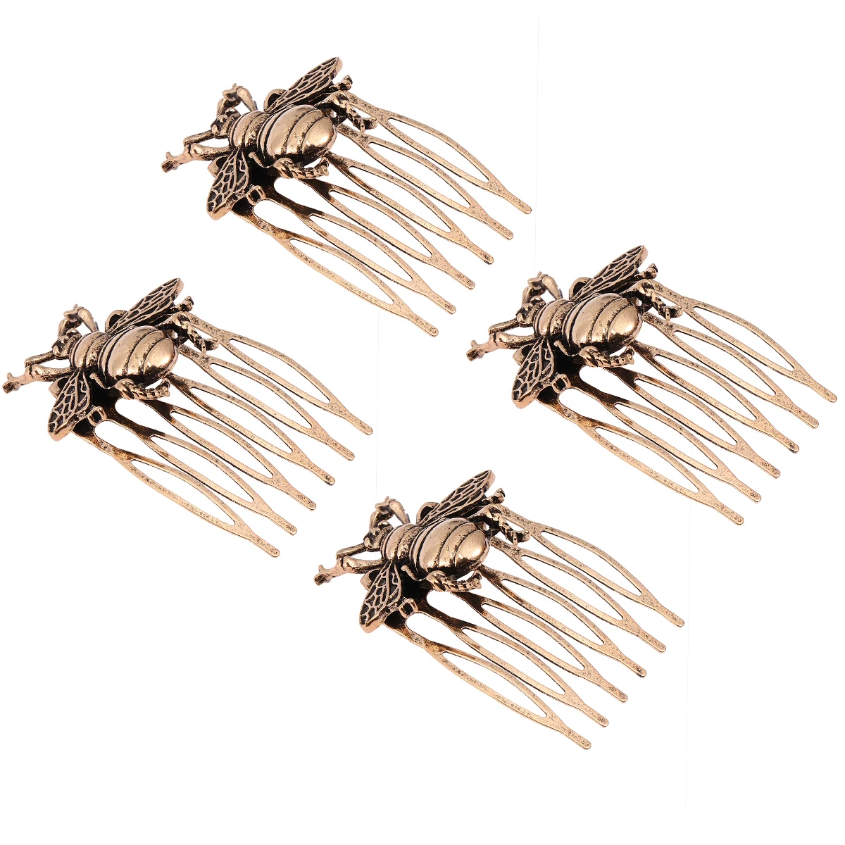 

4pcs Hair Accessories Durable Wedding Hair Accessories Wedding Bridal Comb Gold Hairpin Fits Hairstyles Events Prom