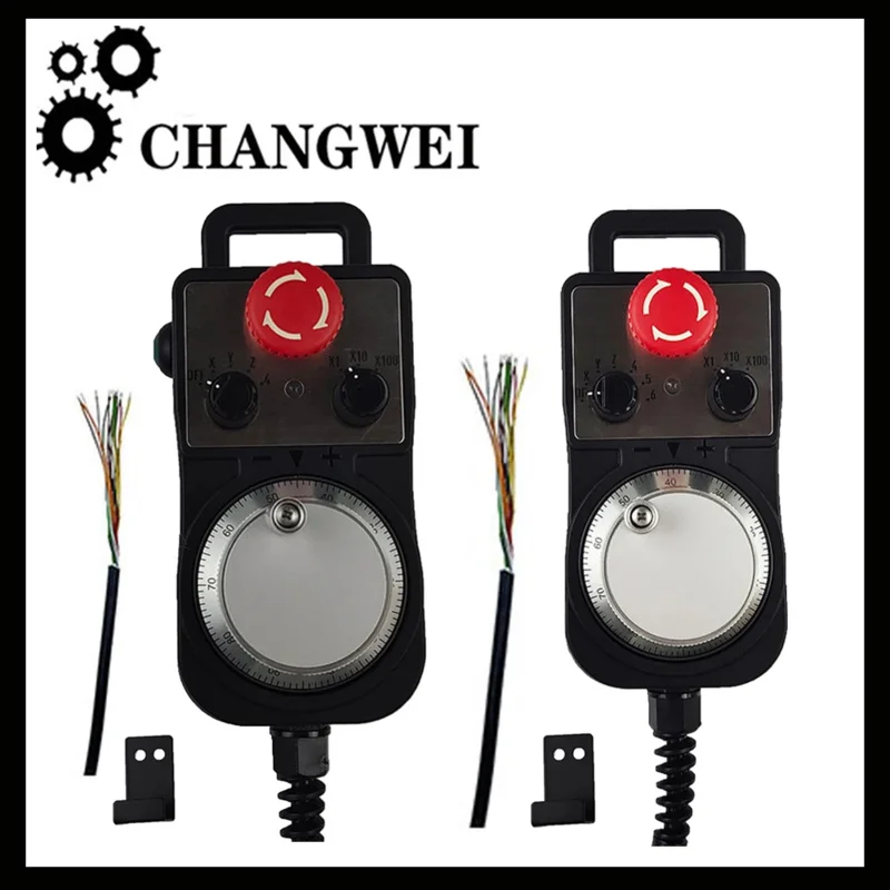 Volante electrónico cnc estándar 5v mpg 4/5/6 ejes mach3 sistema de control de movimiento volante electrónico de parada de emergencia