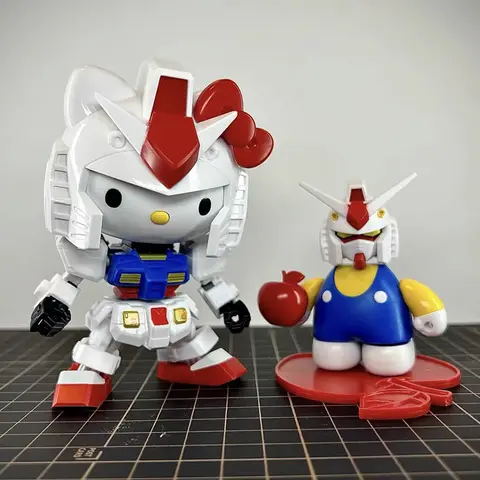 Gaogao Rx-78-2 Hellos Kittys Sd Sdcs Ex 조립 모델 Ex-표준 이동식 관절 Collectible Robot Mecha Kit 모델 장난감 선물