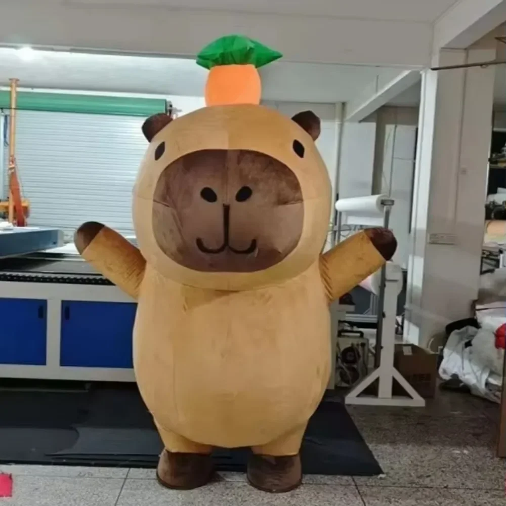 Capybara Inflatable Mascot Costume Giant Plush Animal Fancy Dress Outfit for Christmas Carnival Party Events