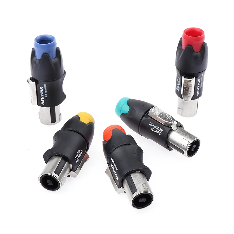 Metal 4 Pin Ohmic Connector Professional Audio Plug Stage Slightly Speaker Wire Accessories Solder-free NL4FC