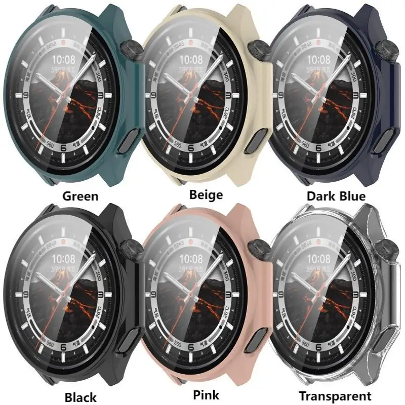 PC+Tempered Glass Case for Oneplus Watch3 /OPPO Watch X2 Samrt Watch Bumper Protective Cover Protector WatchX2 WatchX Shell