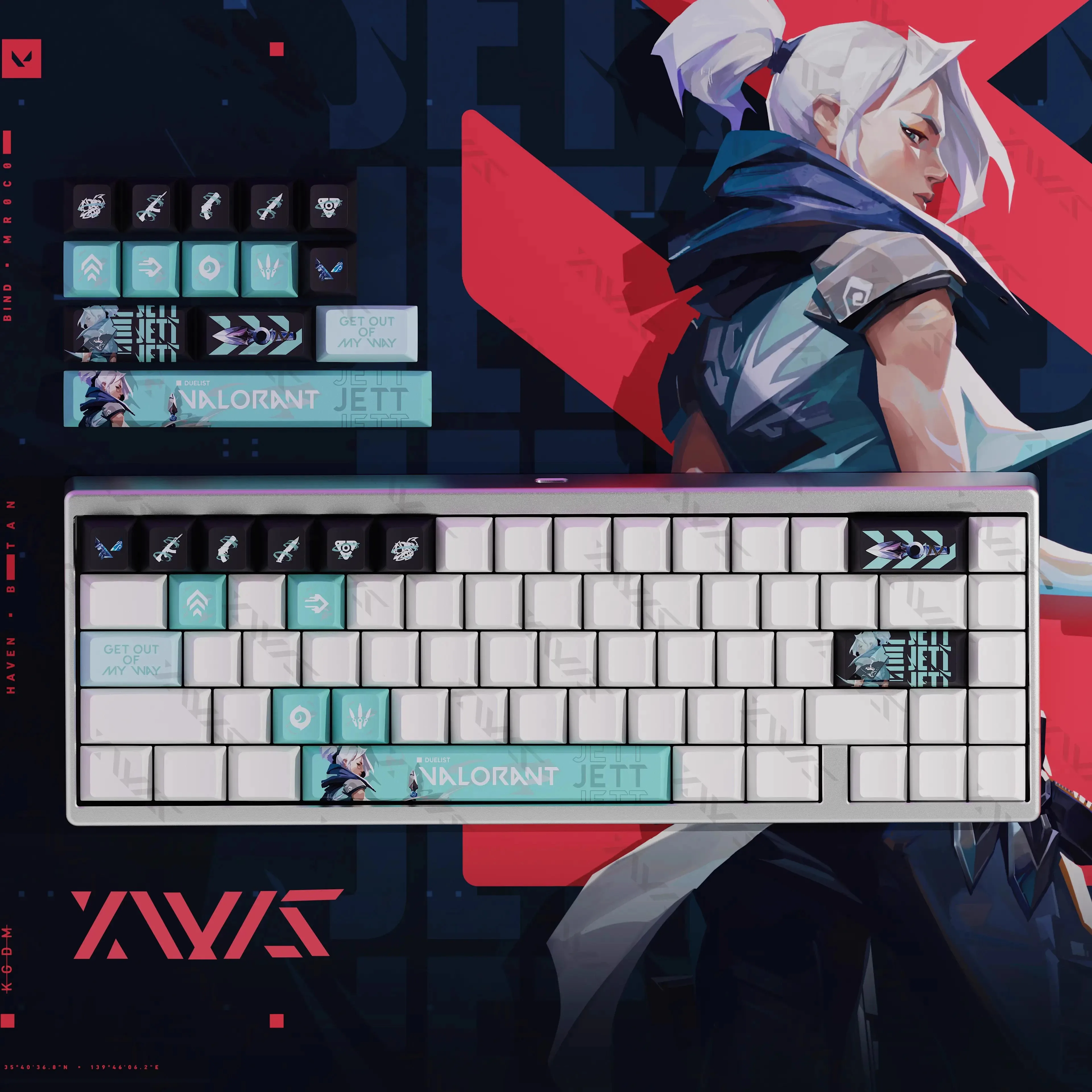 Valorant iso/kruidnagel toetsenbord Keycaps Cherry profiel Keycap PBT aangepaste gaming Key Caps voor mechanische toetsenborden accessoires geschenken
